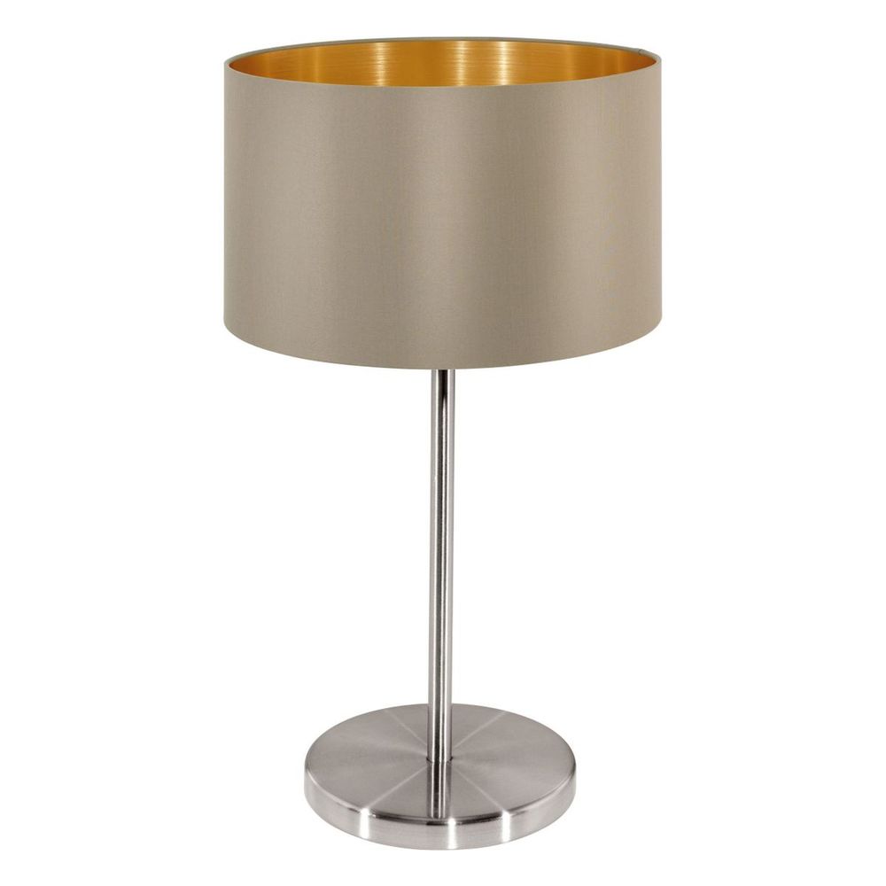 Eglo Maserlo Stolna Lampa - E27, Nikl/Mat, Sivozelena slika 1