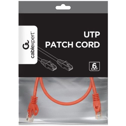 PP6U-0.5M/R Gembird Mrezni kabl, CAT6 UTP Patch cord 0.5m red slika 2