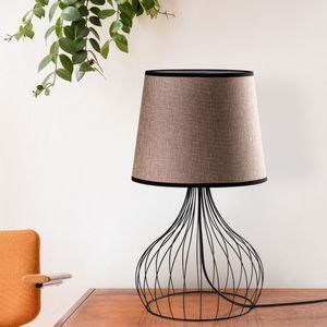 Telıs - 5393 Crna i Smeđa Stolna Lampa