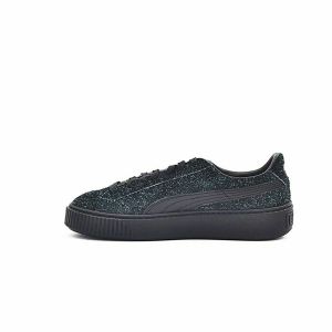 Ženske Sportske Tenisice Puma Suede Platform Eletal - Crne