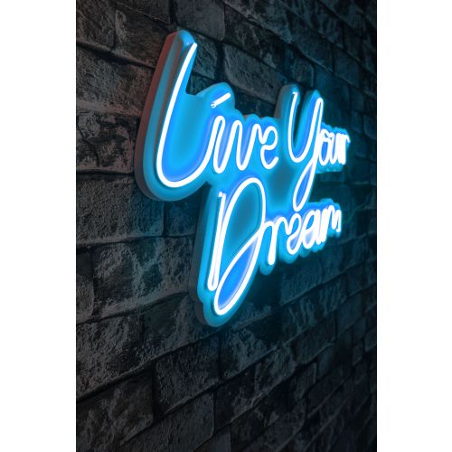 Wallity Ukrasna plastična LED rasvjeta, Live Your Dream - Blue slika 1