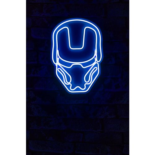 Wallity Ukrasna plastična LED rasvjeta, Iron Man - Blue slika 2