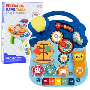 Interaktivni edukativni stol za malu djecu sa svjetlima i zvukovima, pastelni, 6 u 1