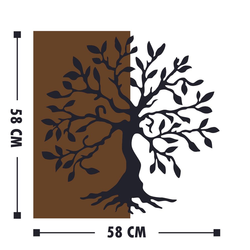 Agac Walnut - Crni Dekorativni Drveni Zidni Ukras slika 3
