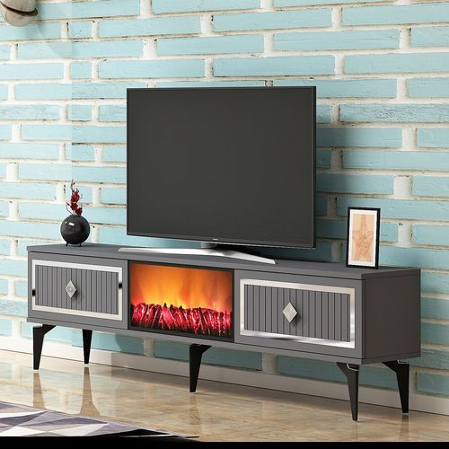 Flame Fireplace - Anthracite, Silver Anthracite
Silver TV Stand slika 2