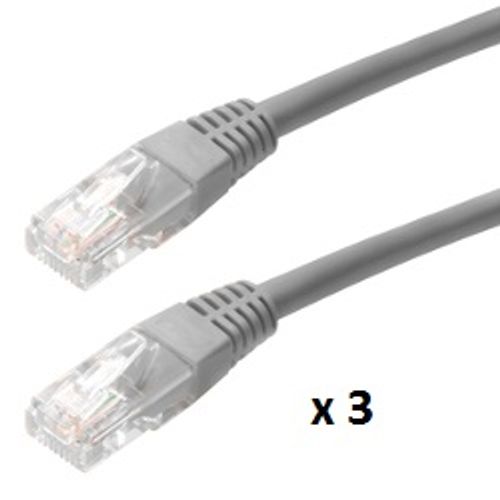 SBOX UTP Cat 5e Patch Kabel, 10m, Sivi, 3 komada slika 1