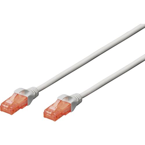 Digitus DK-1617-100 RJ45 mrežni kabel, Patch kabel cat 6 U/UTP 10.00 m siva sa zaštitom za nosić 1 St. slika 4