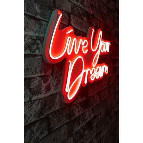 Wallity Ukrasna plastična LED rasvjeta, Live Your Dream - Red slika 8