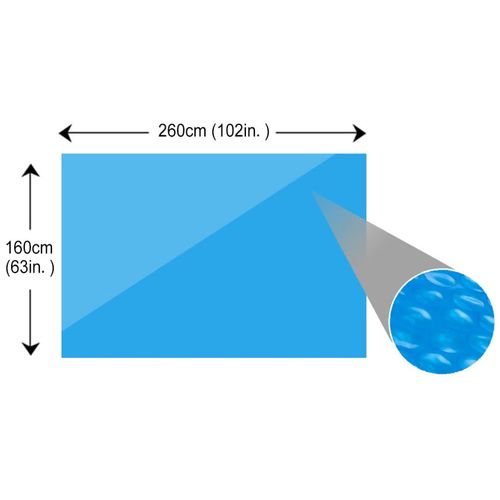 Pravokutni Pokrivač za Bazen 260 x 160 cm PE Plavi slika 14