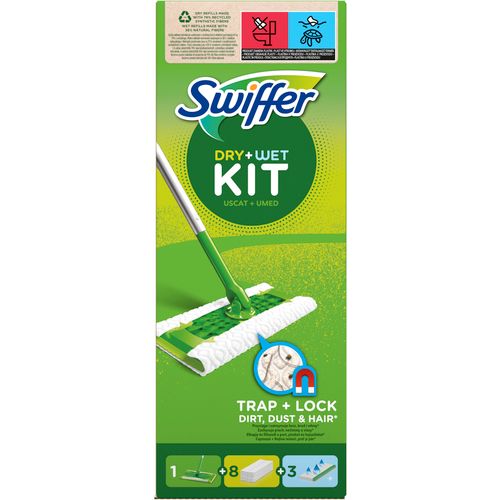 SWIFFER Sweeper osnovni set za čišćenje podova , 1 drška, 8 suvih krpa i 3 vlažne maramice  slika 3