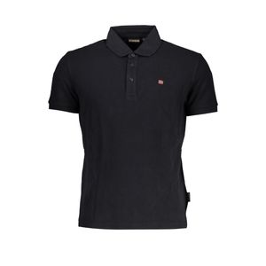 NAPAPIJRI MEN'S BLACK SHORT SLEEVED POLO SHIRT