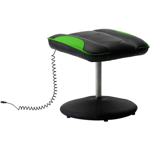 Masažna stolica s osloncem od umjetne kože zelena slika 9