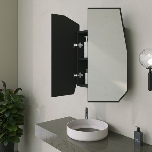 Quartz Cabinet - Black Black Bathroom Cabinet slika 4