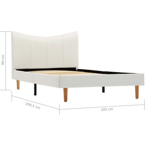 Okvir za krevet od umjetne kože bijeli 100 x 200 cm slika 7