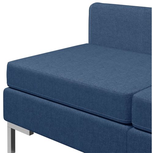 4-dijelni set sofa od tkanine plavi slika 15