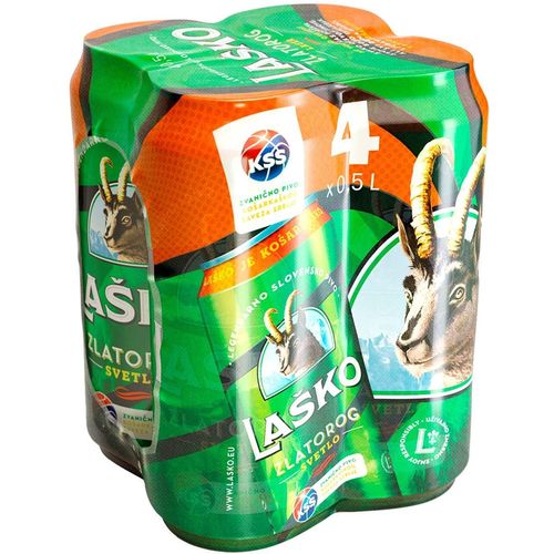 Laško Pivo limenka  4x0.50 lit  slika 1