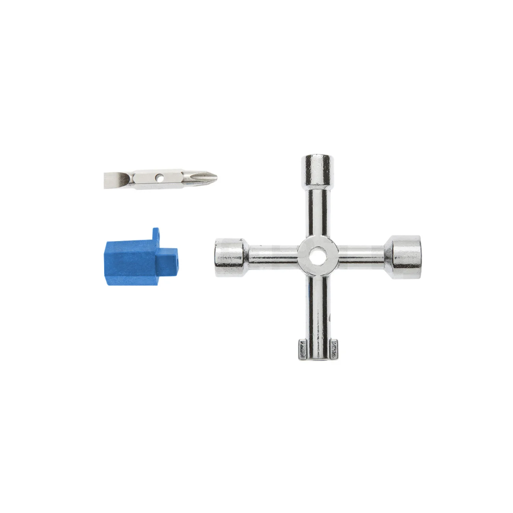 Högert Ključ za ormare, 76 mm, kvadratni 5/8 mm, 10mm trokut, s ušicama 9 mm, bit ravni 6mm/ PH2, adapter 1/4" slika 1