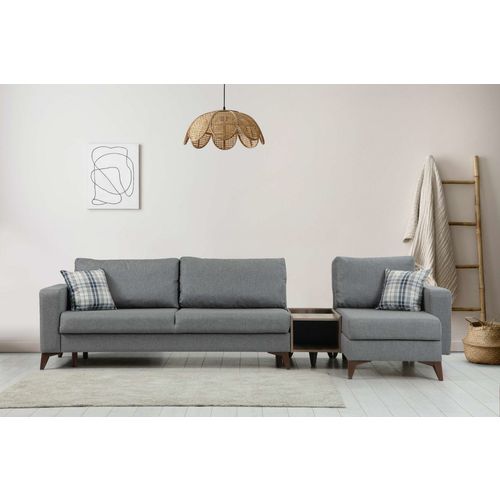 Kristal Rest Shelf Set - Dark Grey Dark Grey Sofa Set slika 1