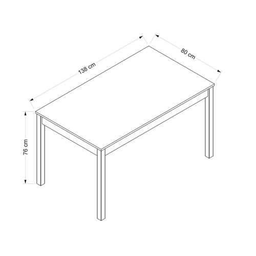 Elevate - White White Dining Table slika 6