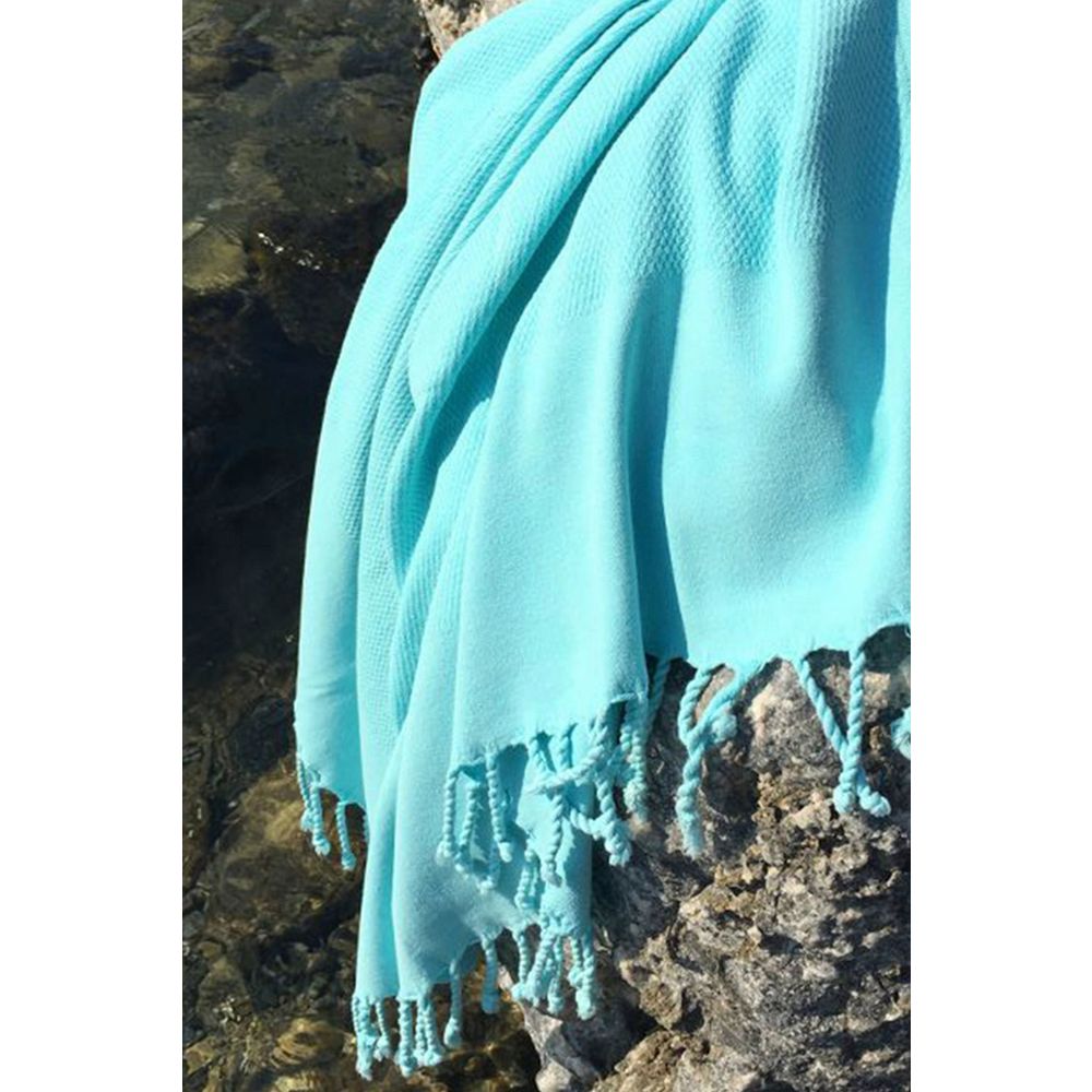 Fouta Peškir za Plažu u Boji Mente - Taşlanmış slika 2