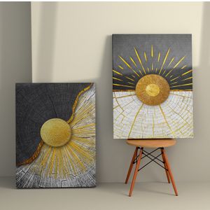 Dekorativno Platno Slikarstvo 2KNV4291 - 50 x 70 Multicolor (Set od 2 Komada)