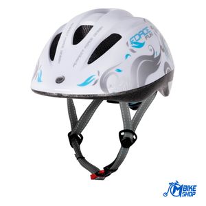 Force Dječija kaciga Fun Flowers White/Grey/Blue