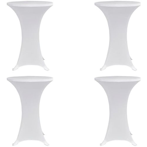 Navlaka za stol za stajanje Ø 80 cm bijela rastezljiva 4 kom slika 17