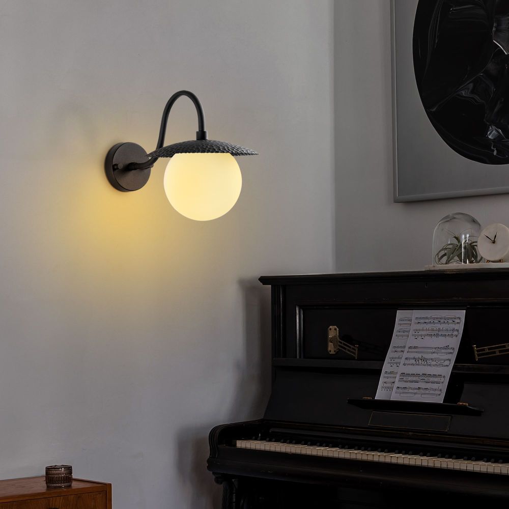 Zidna Lampa Anemon - 15002, boje: Crna slika 4