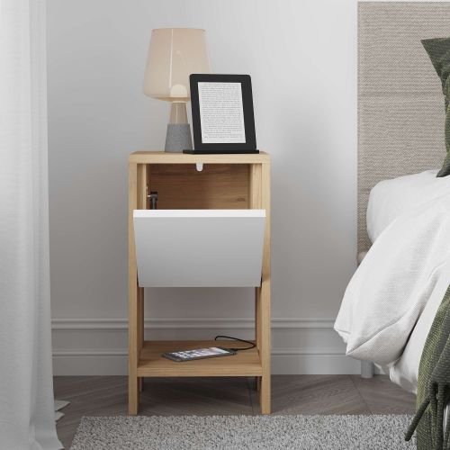 Ema - Sapphire Oak, White Sapphire Oak
White Nightstand slika 3