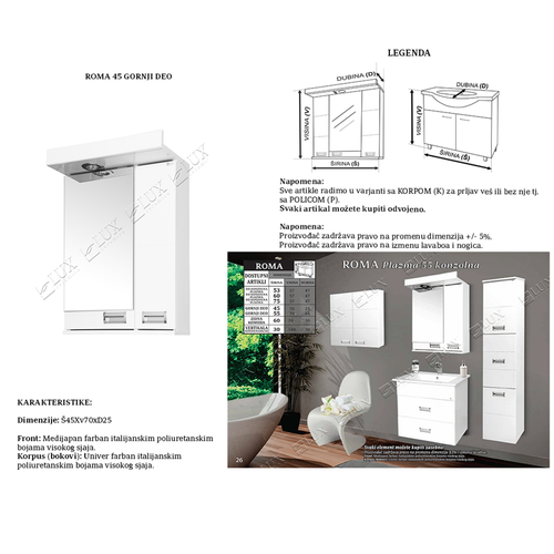 Ceramica Lux Roma 45 gornji deo  slika 2