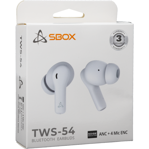 Sbox EARBUDS Slušalice + mikrofon Bluetooth EB-TWS54 Bijele slika 7