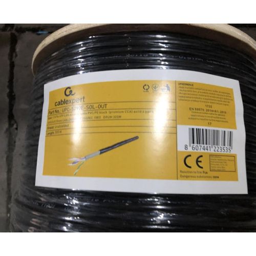 UPC-5290E-SOL-OUT Gembird, UTP cat.5E Outdoor, solid 24AWG, 0.51mm PREMIUM CCA kotur pun presek 305m slika 3