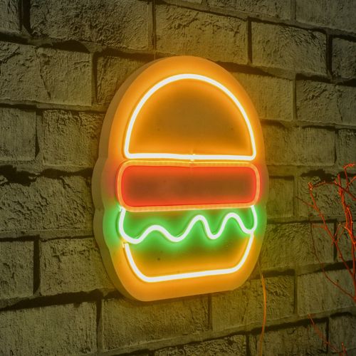 Wallity Zidna dekoracije svijetleća HAMBY, Hamburger - Multicolor slika 14