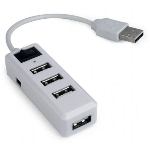 UHB-U2P4-21 Gembird USB2.0 4-port HUB, sa prekidacem, white slika 3
