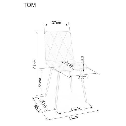 Stolica TOM - Baršun slika 5