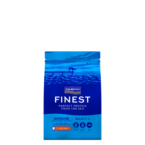 Fish4Dogs Finest Cornish Sardine&Sweet potato, Small kibble - male granule, sardina i batat 1.5 kg slika 1