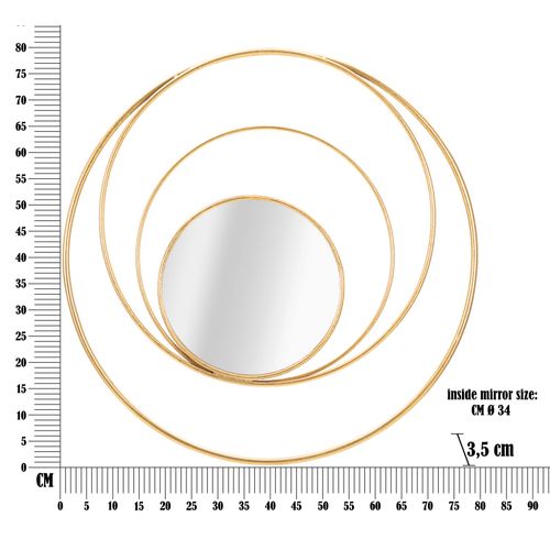 Mauro Ferretti Zidno ogledalo arc glam cm ø 80x3,5 slika 6