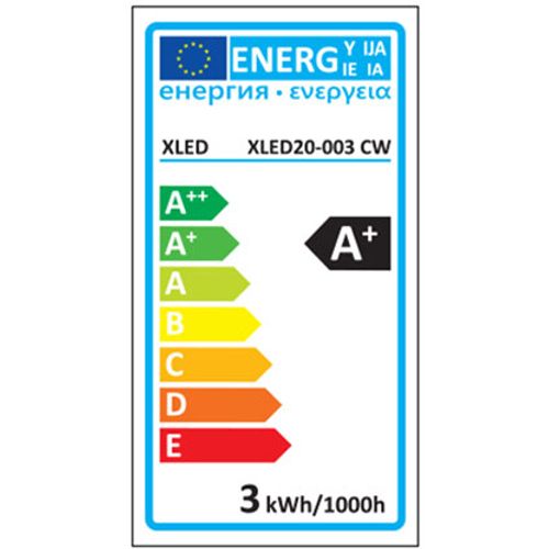 XLED URW-3W Ugradni okrugli LED panel 6000K,225Lm,Fi93-Fi64mm slika 2