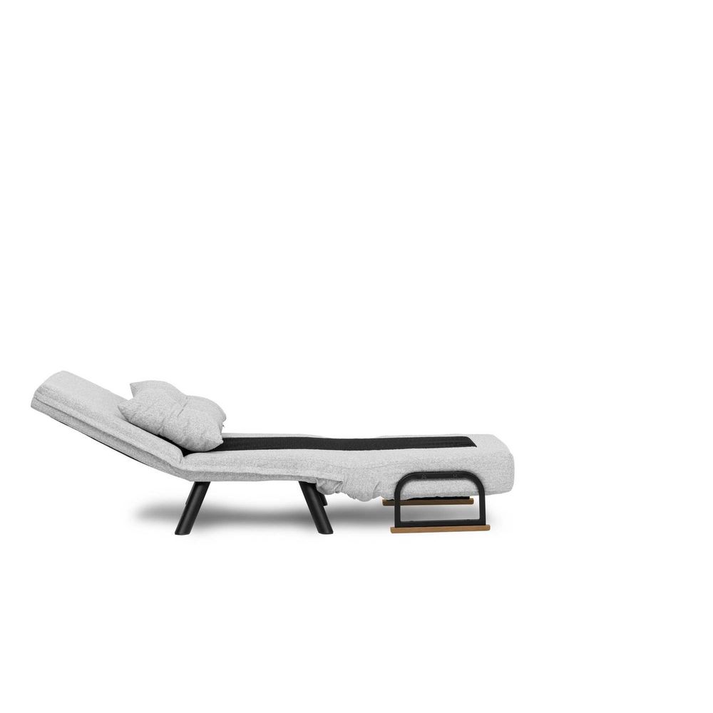 Sando Single - Siva Sofa na Razvlačenje od Teddy Tkanine slika 13