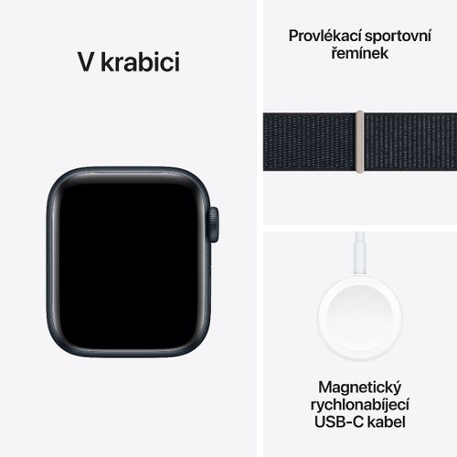 Apple Watch SE 3 GPS (MRE03SE/A) 40mm Midnight with Midnight Sport Loop pametni sat slika 8