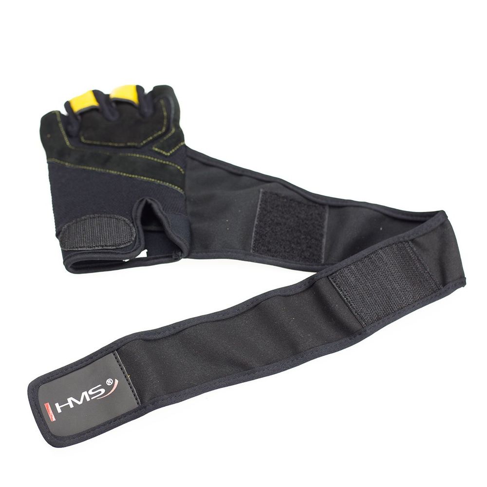 Rst01 veličina m muške fitness rukavice hms (crno-žute) slika 5
