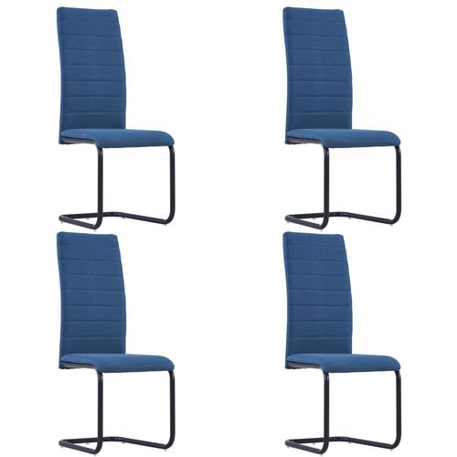 Konzolne blagovaonske stolice od tkanine 4 kom plave slika 17