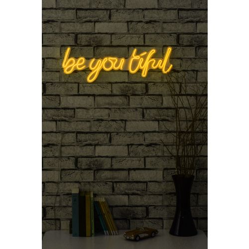 Wallity Ukrasna plastična LED rasvjeta, Be you tiful - Yellow slika 10