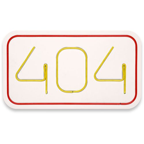 Wallity Ukrasna plastična LED rasvjeta, 404 Not Found - Red, Yellow slika 4