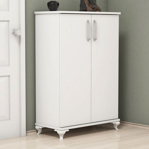 Asta - White White Shoe Cabinet slika 1