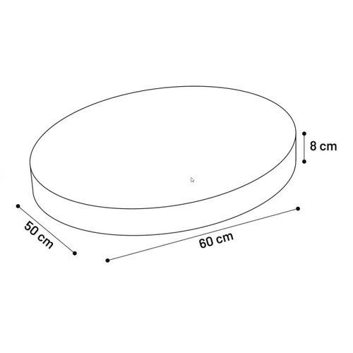 Jastuk Snoozy Oval Smeđa 60x50x8cm - Udobnost za Vašeg Ljubimca slika 2