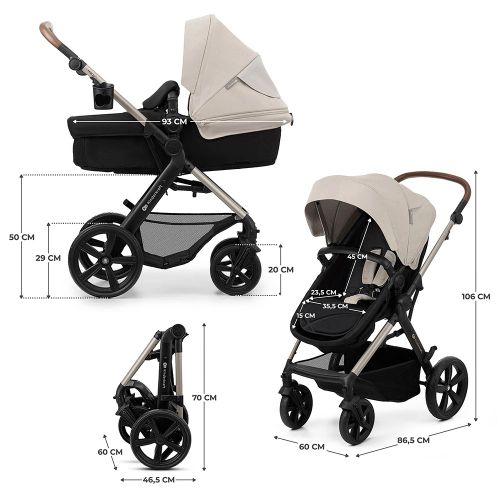 Kinderkraft Kolica Moov 2 3u1 MINK PRO, Moonlight Grey slika 15