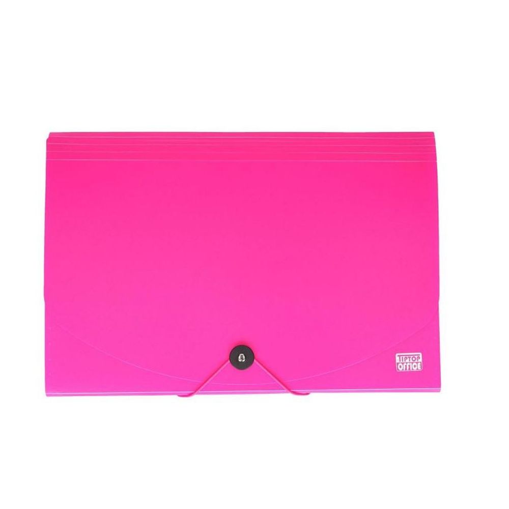 TipTop Office Arhiv mapa sa 12 Pregrada, PP A4, neon roza slika 1