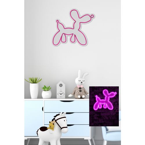 Wallity Ukrasna plastična LED rasvjeta, Balloon Dog - Pink slika 11