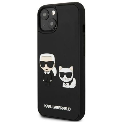 Karl Lagerfeld Futrola za iPhone 13 Mini Black Iconic Karl & Choupette Head slika 1